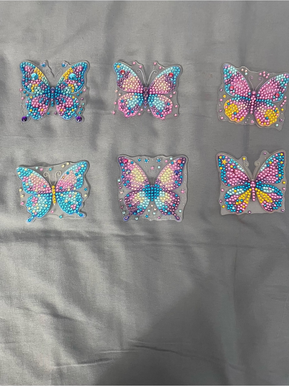 Sparkling Multicolor Butterfly magnets- Pastel Jewel Tones